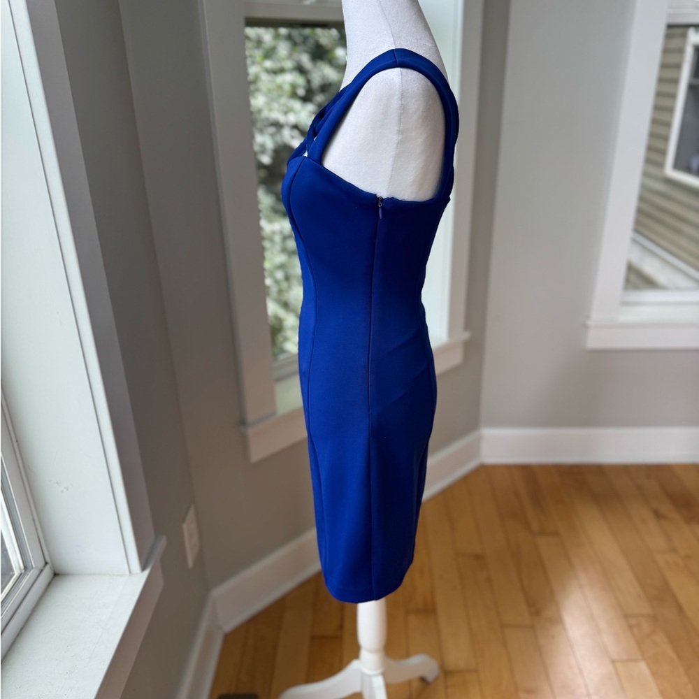 Guess Cobalt Blue Strappy Bodycon Mini Dress Homecoming Formal Prom Size 0 - Picture 3 of 15